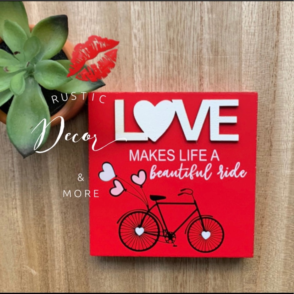 💕 Valentine’s Day Love bicycle sign